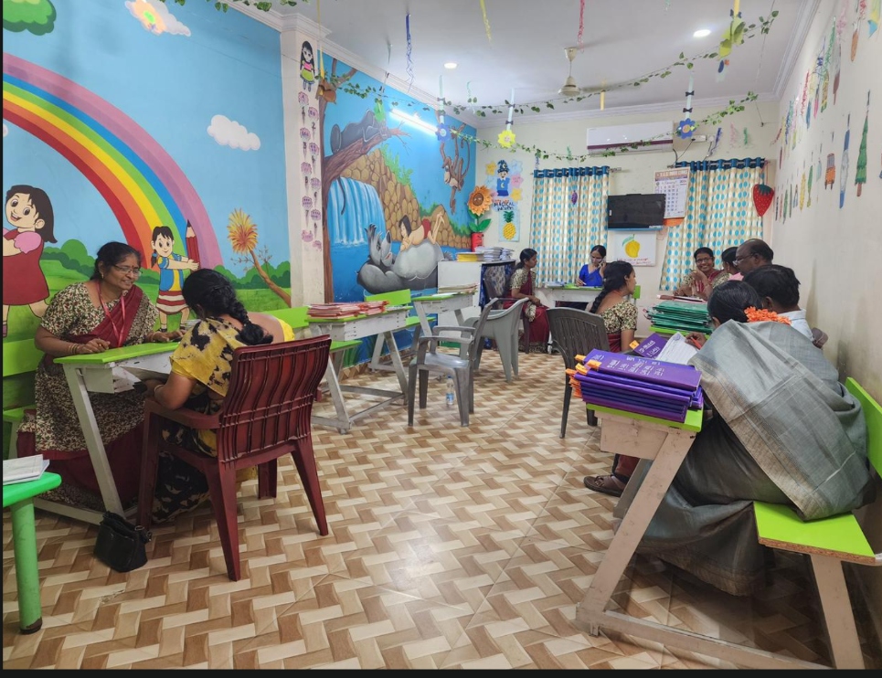 Classroom setup for pre-primary child development activities