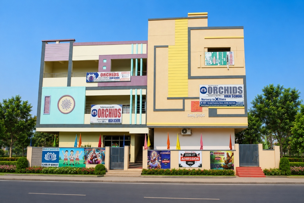 Orchids High School Main Building Campus Exterior